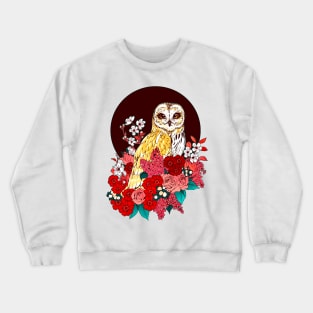 Owl Floral Eclipse Crewneck Sweatshirt